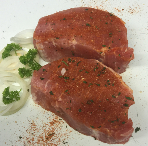 Le porc et BBQ bio : 2 Pavés de filet de porc Diplomate 180g chacun