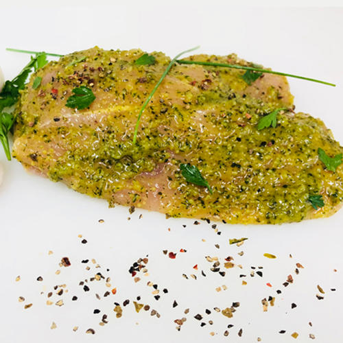 Volailles et BBQ Bio : 2 Escalope de filet de dinde de 180g pce Ail et Fines herbes