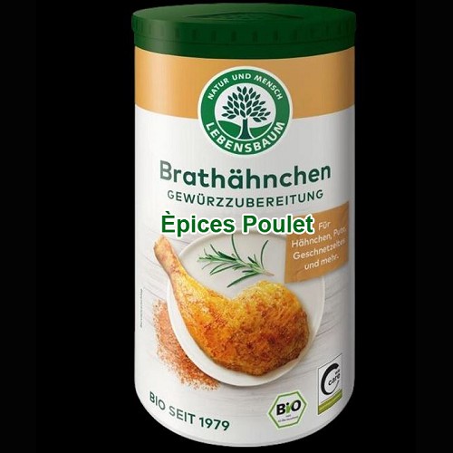 Volailles et BBQ Bio : 12 épices pour poulet et polyvalentes pour de nombreux plats