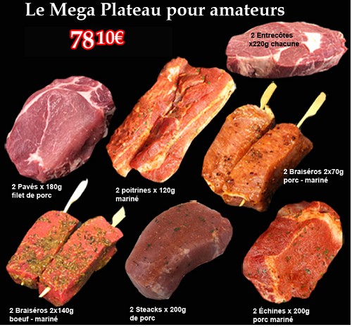 Méga plateau pour amateur de bonne viande 
