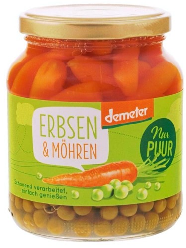 Tous les produits Bio : Petits pois et carottes bocal 350g