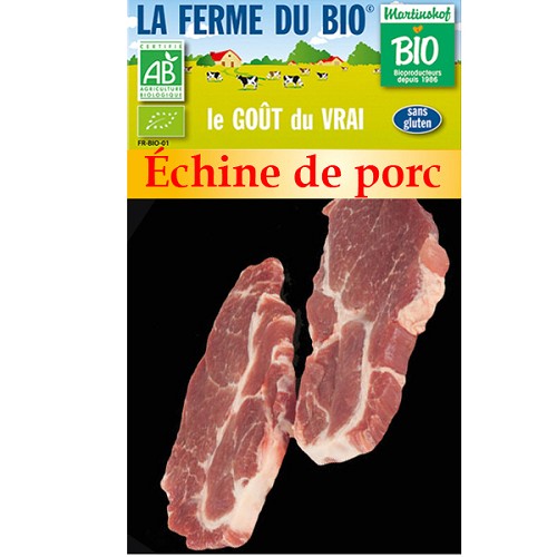 Échine de porc nature 2x200g=400g